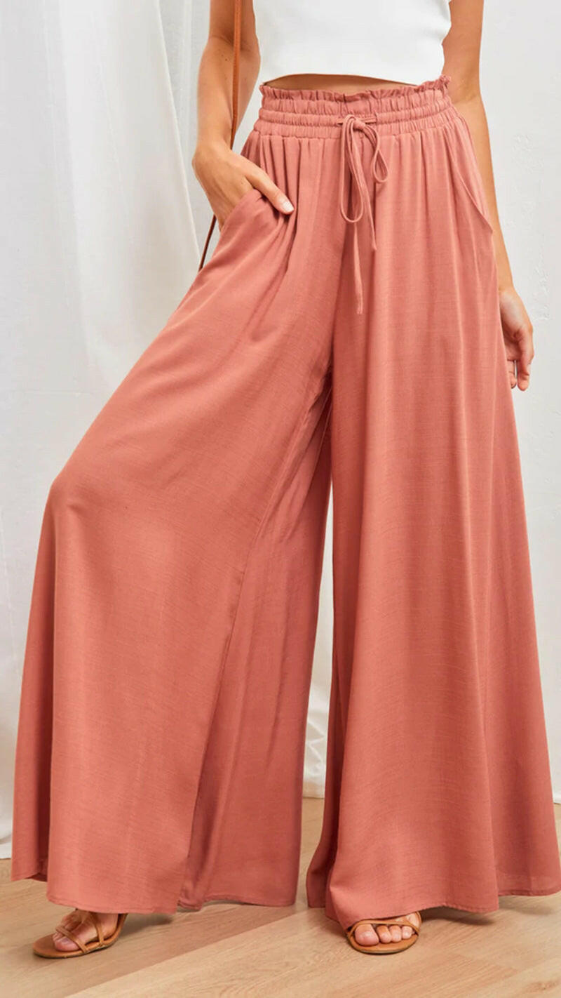 Womens Pants Wide Leg Loose Comfy Lounge Sweatpants With Pockets.