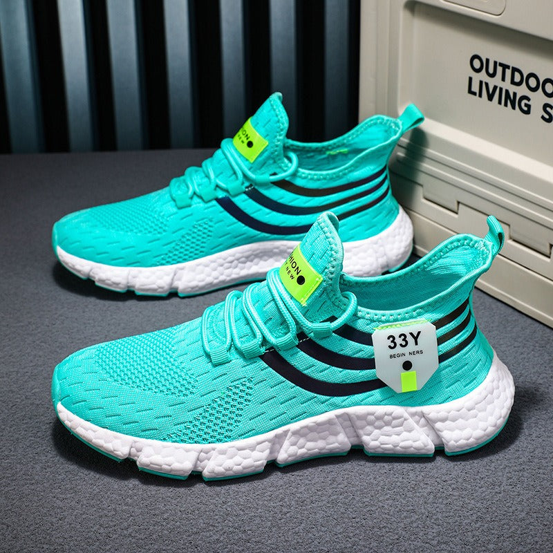 Men's running shoes men's lightweight sports shoes fly woven breathable fashionable men's shoes