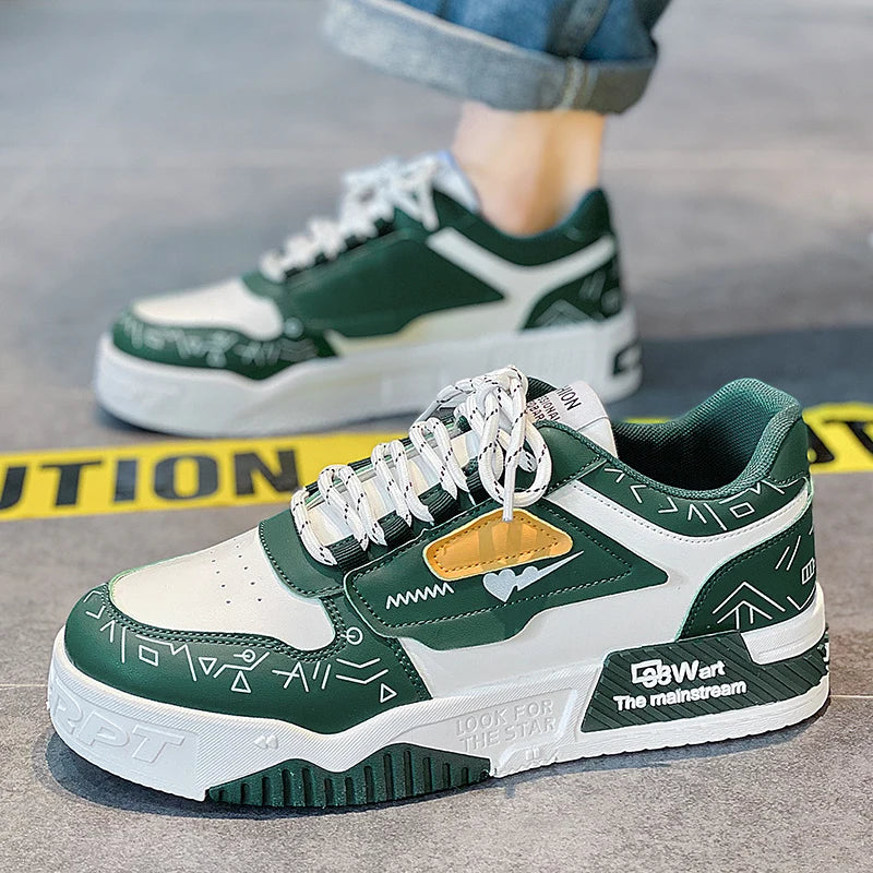 Men's thick soled shoes are fashionable breathable deodorizing wear-resistant and shock-absorbing