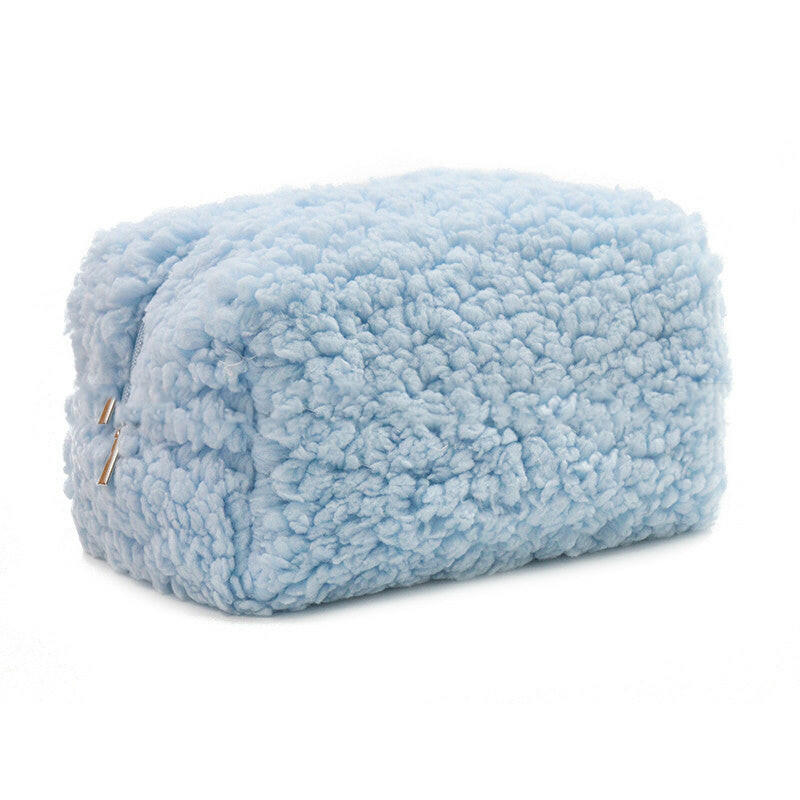 Zipper Plush Cosmetics Storage Bag.