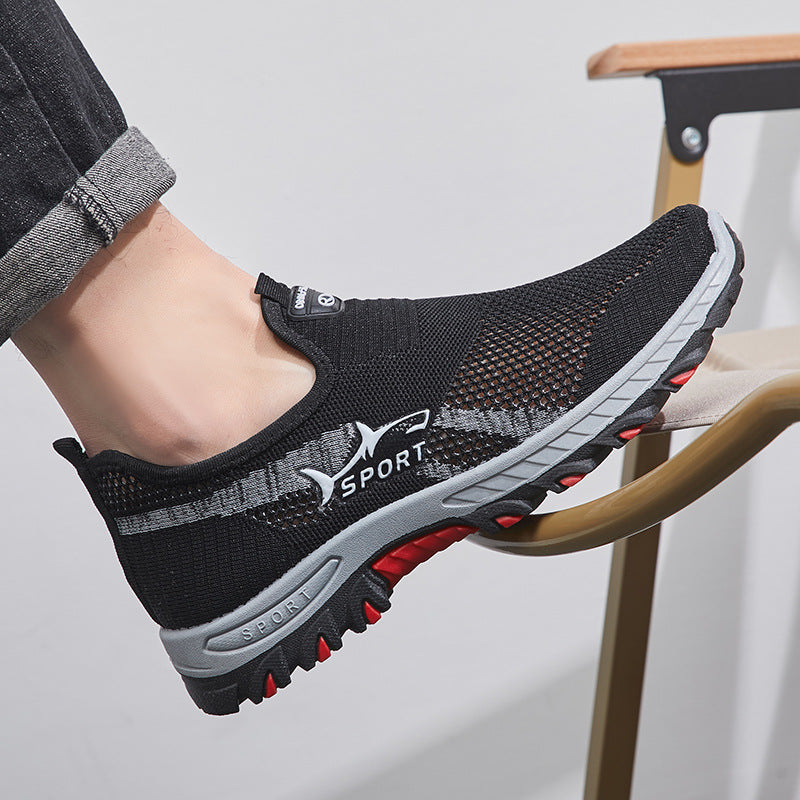 New Men's Casual Shoes, Comfortable and Breathable Sports Shoes, Slip-On Dad Shoes, Soft Sole Cloth Shoes