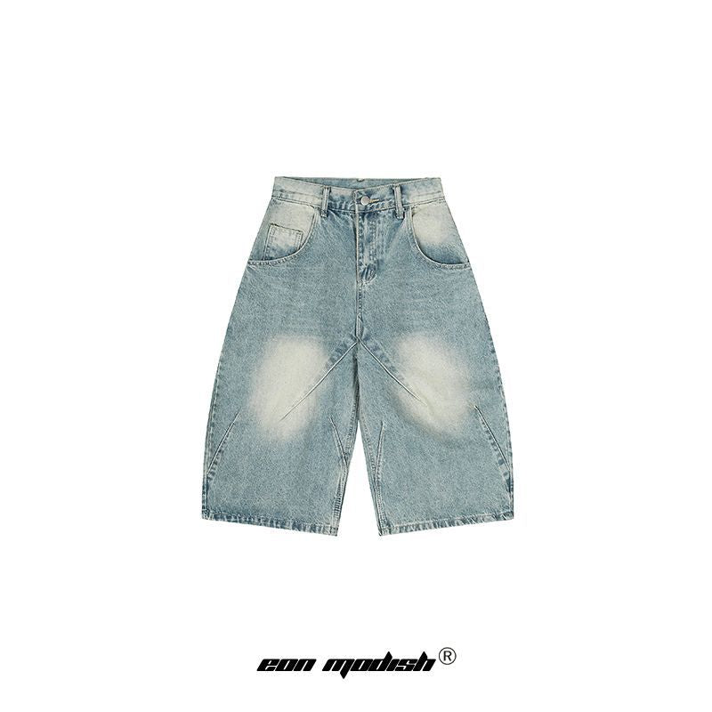 Street Style High-Street Personalized Denim Shorts