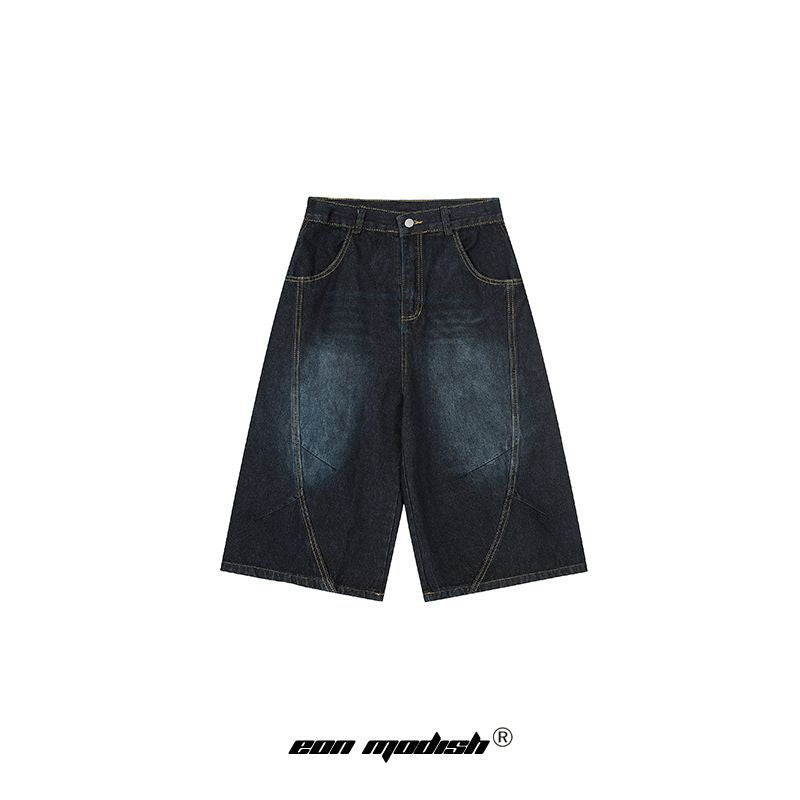 Street Style High-Street Personalized Denim Shorts