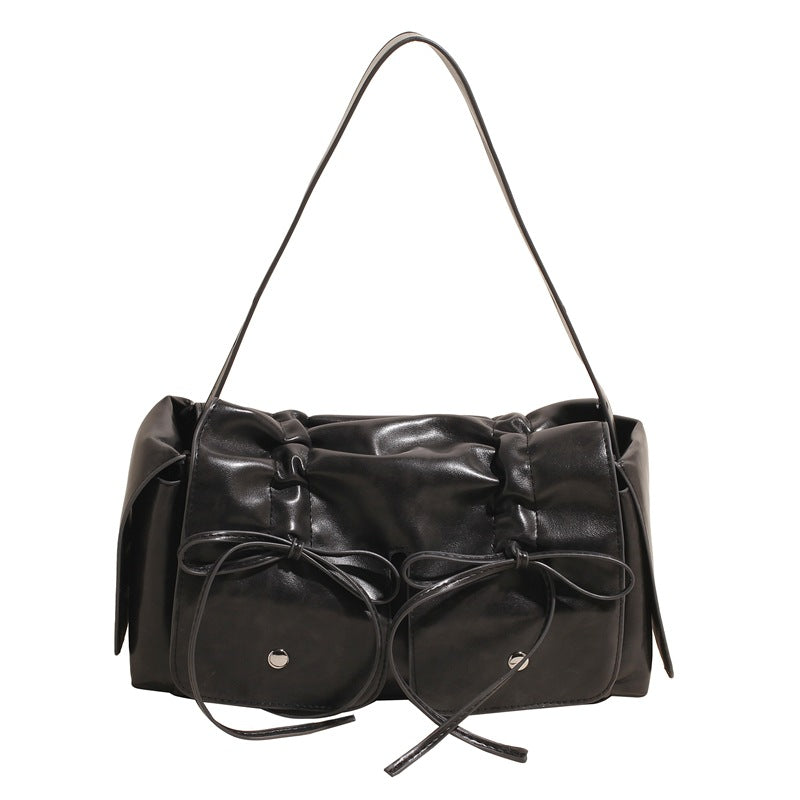 Square Bow Sewing Hand Messenger Bag.
