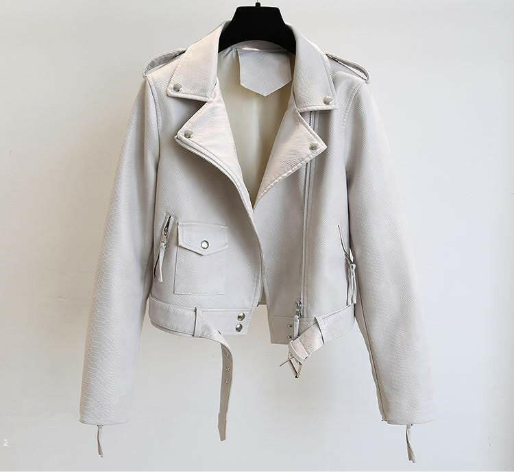 Women's Short Leather Jacket Spring And Autumn Kashur Mart .