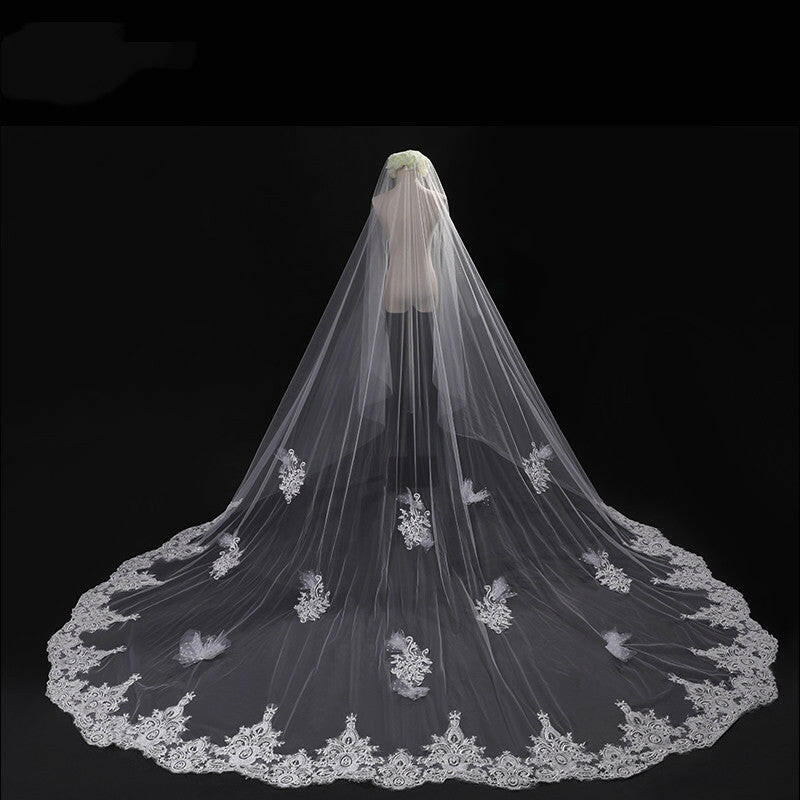Bride Wedding Master Wedding Veil Long Long Tail.
