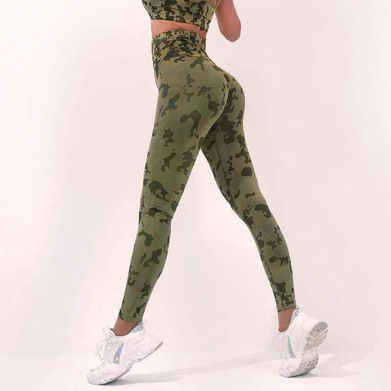 Fashion Camouflage Print Yoga Pants High Waist Seamless Leggings Stretch Butt Lift Running Sports Fitness Pant For Womens Clothing.
