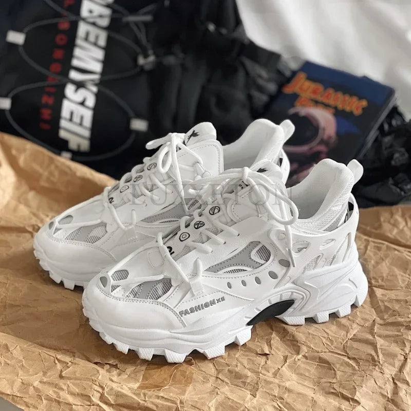 Men's sports shoes thick soled running shoes men's