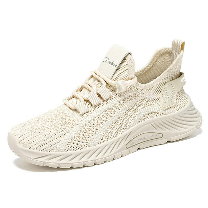 Fashion Casual Sports Shoes Women Lace Up Flat Shoes Lightweight Breathable Running Mesh Sneakers.