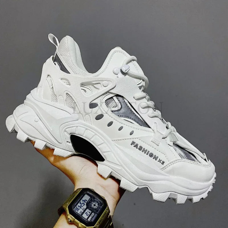 Men's sports shoes thick soled running shoes men's