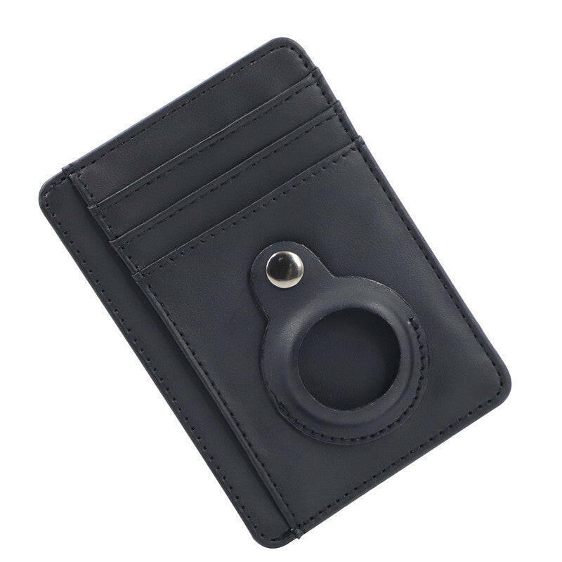 Wallet-PU Leather Airtag Card Holder RFID Anti-theft Card Holder.