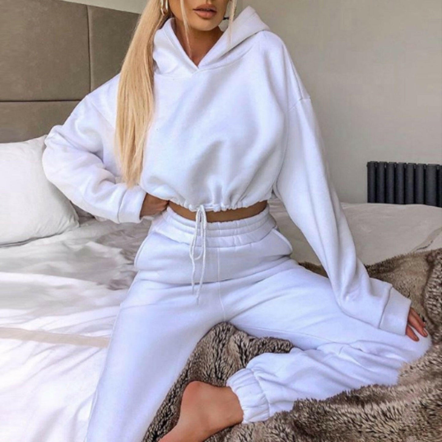 Jogging Suits For Women 2 Piece Sweatsuits Tracksuits Sexy Long Sleeve HoodieCasual Fitness Sportswear.