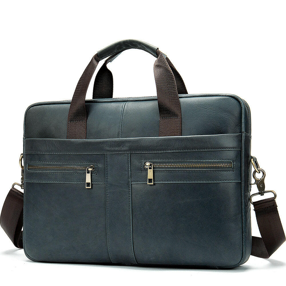 Business Leather Briefcase Men's Foreign Trade First Layer.