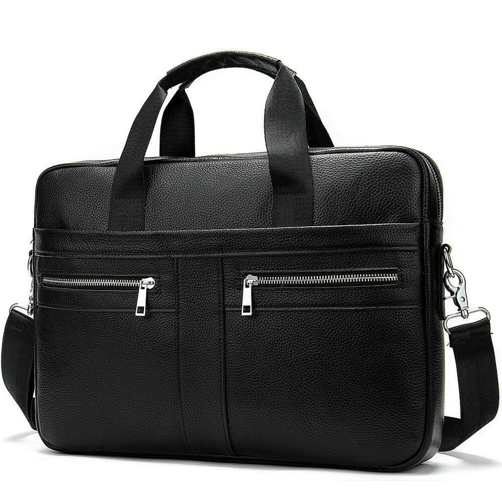 Business Leather Briefcase Men's Foreign Trade First Layer.
