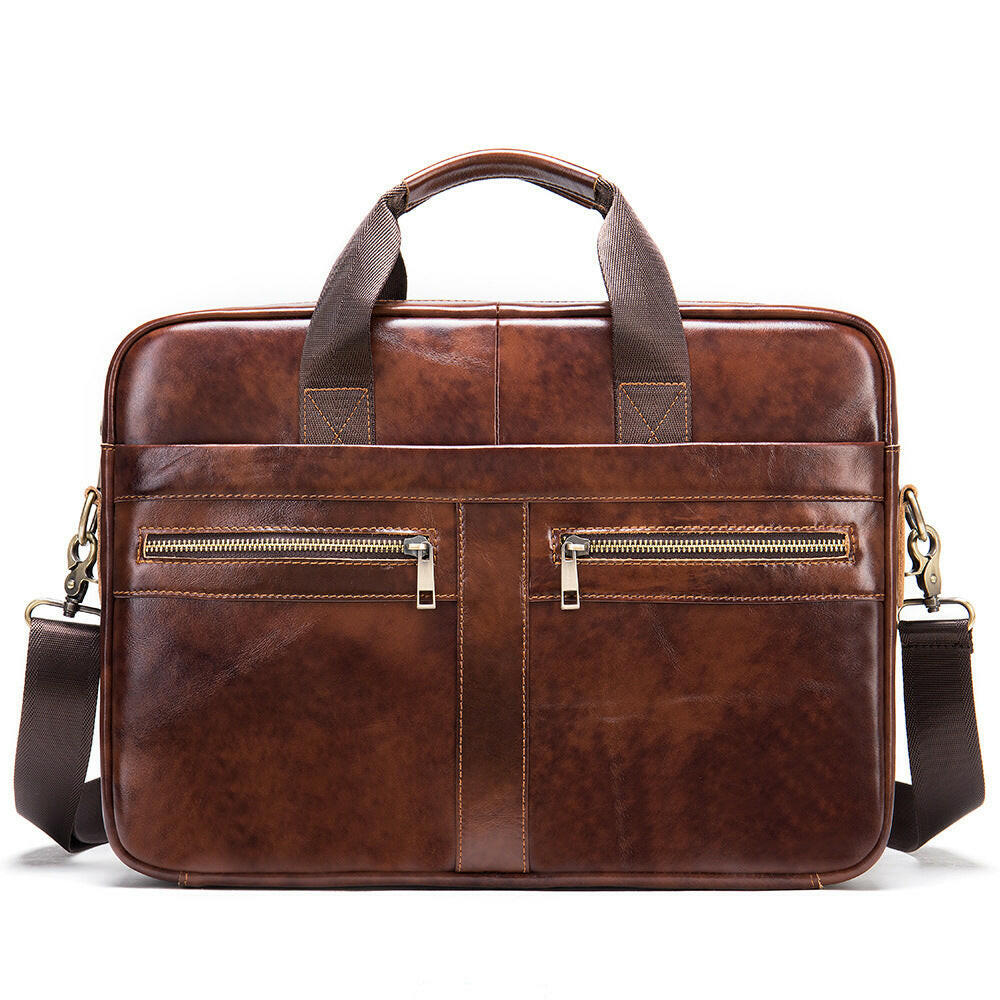 Business Leather Briefcase Men's Foreign Trade First Layer.