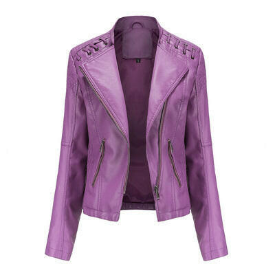 Women's Leather Jackets Women's Short Jackets Slim Thin Leather Jackets Ladies Motorcycle Suits Kashur Mart .