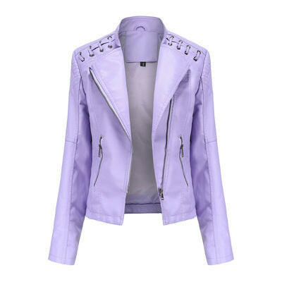 Women's Leather Jackets Women's Short Jackets Slim Thin Leather Jackets Ladies Motorcycle Suits Kashur Mart .