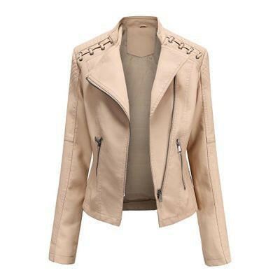 Women's Leather Jackets Women's Short Jackets Slim Thin Leather Jackets Ladies Motorcycle Suits Kashur Mart .