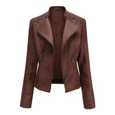 Women's Leather Jackets Women's Short Jackets Slim Thin Leather Jackets Ladies Motorcycle Suits Kashur Mart .