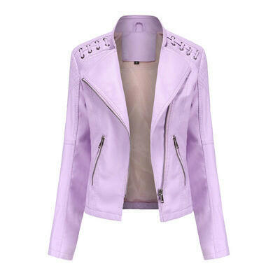 Women's Leather Jackets Women's Short Jackets Slim Thin Leather Jackets Ladies Motorcycle Suits Kashur Mart .