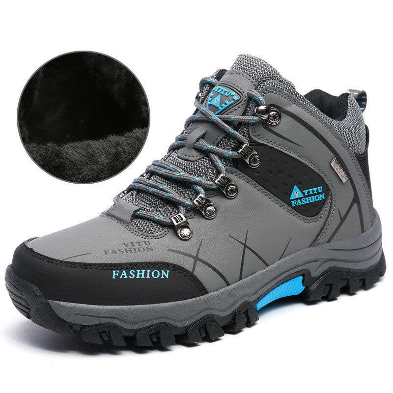 Men'S High-Top Hiking Shoes, Cross-Country Running Shoes, Outdoor Extra-Large Size Hiking Shoes.