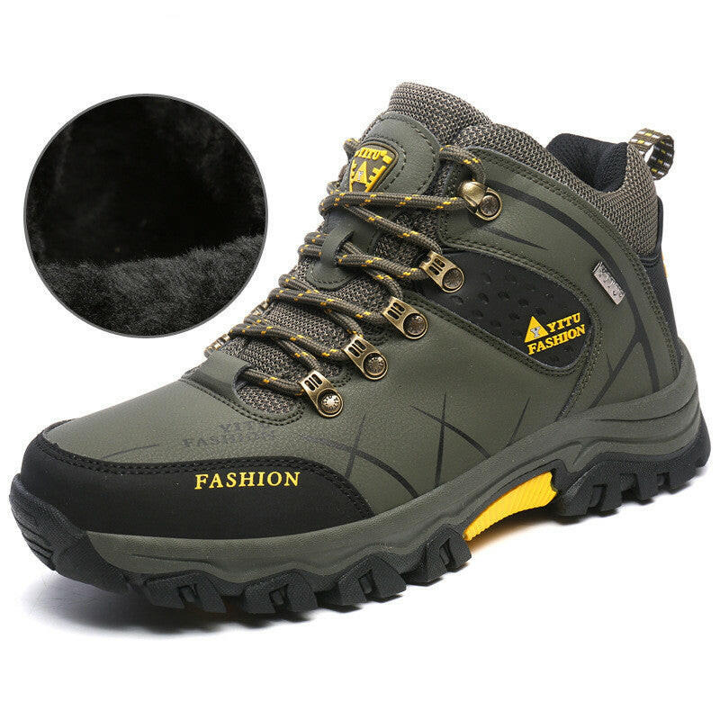 Men'S High-Top Hiking Shoes, Cross-Country Running Shoes, Outdoor Extra-Large Size Hiking Shoes.