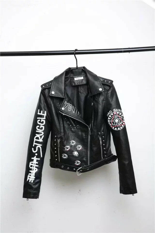 New Women Autumn Winter Faux Soft Leather Jackets Coats Lady Black Kashur Mart .