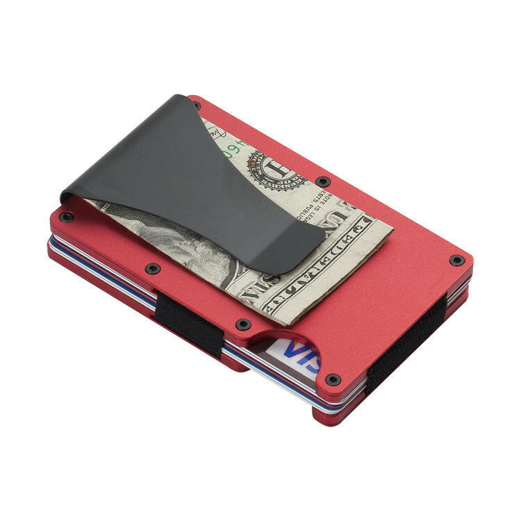 Carbon Fiber Wallet Aluminum Alloy Bank Card Holder.