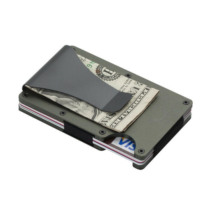Carbon Fiber Wallet Aluminum Alloy Bank Card Holder.