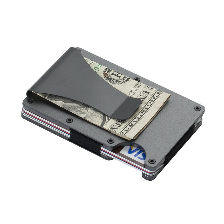 Carbon Fiber Wallet Aluminum Alloy Bank Card Holder.