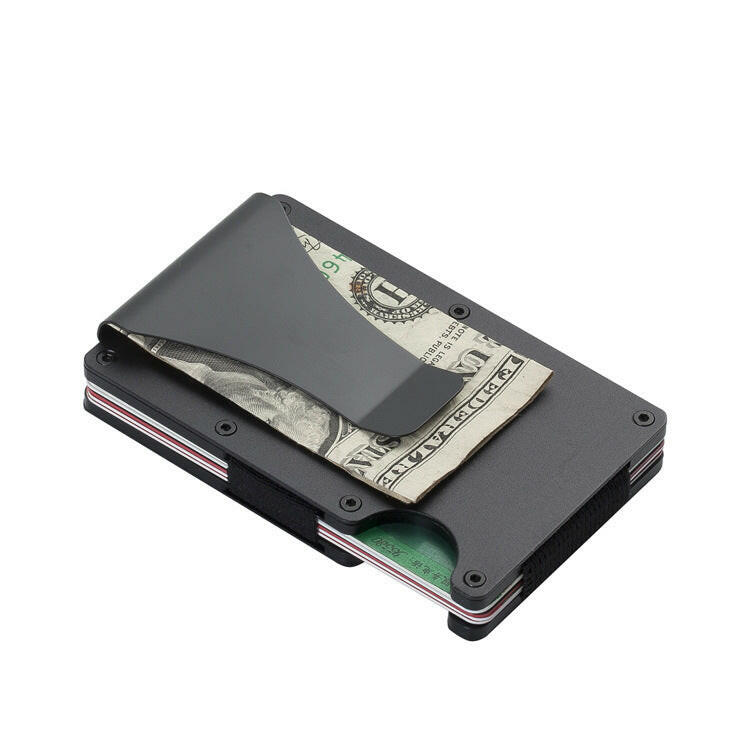 Carbon Fiber Wallet Aluminum Alloy Bank Card Holder.