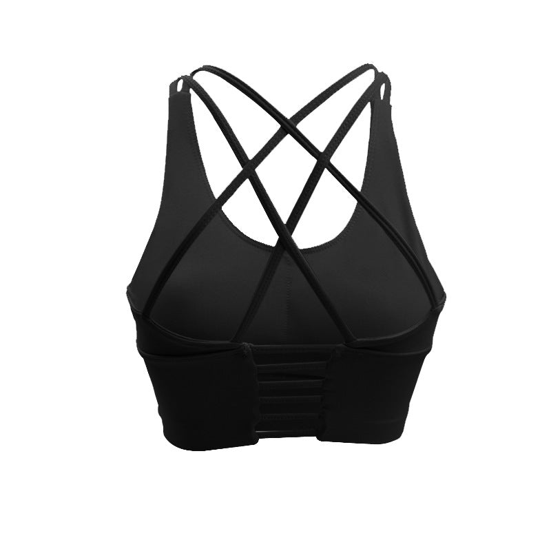 Yoga vest-style fitness bra.