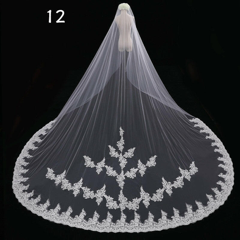 Bride Wedding Master Wedding Veil Long Long Tail.