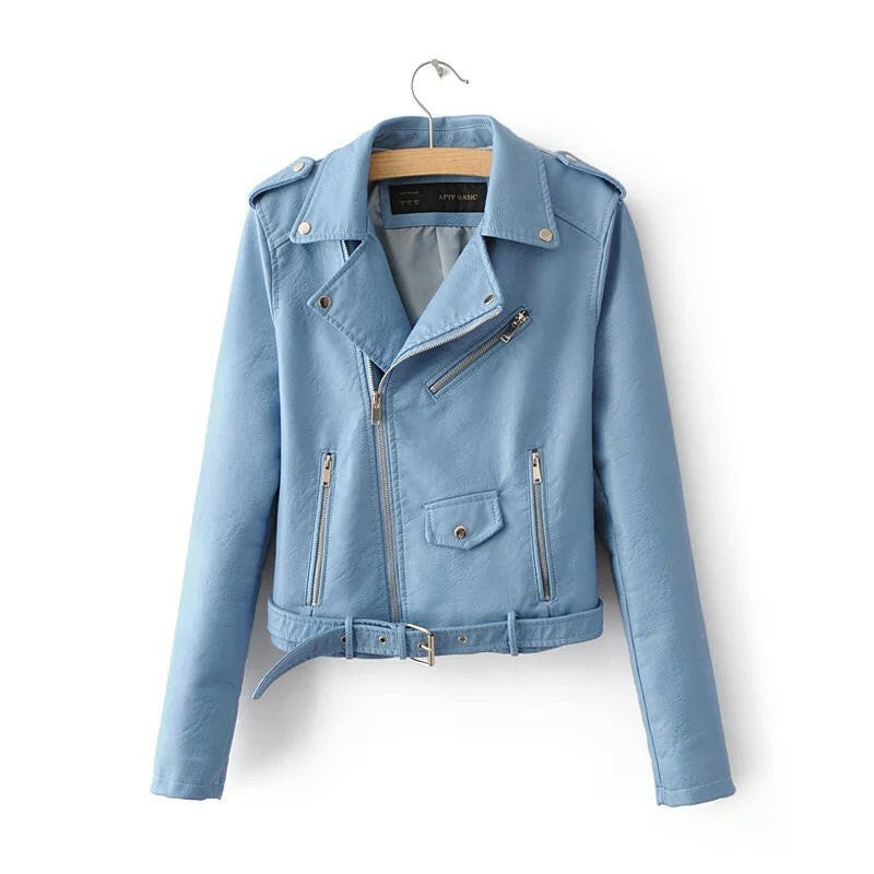 autumn and winter women's clothing coat Korean version of the Korean version of women's leather jacket fashion women's clothing wholesale Kashur Mart .