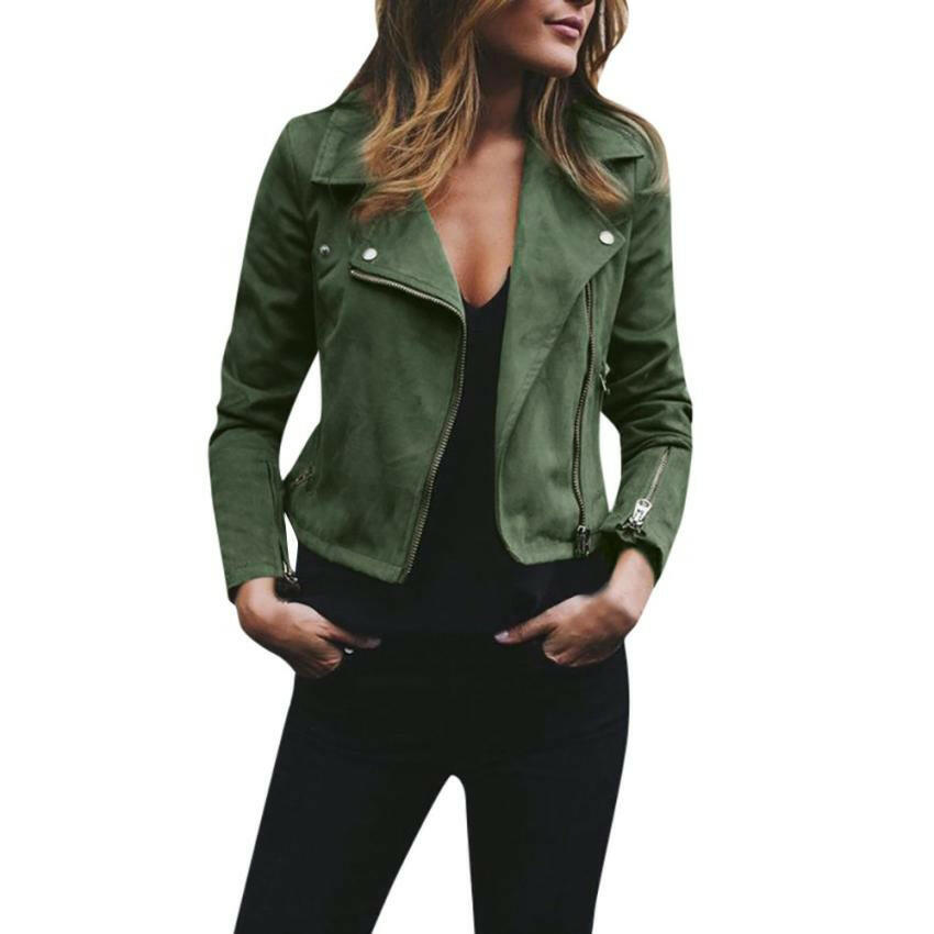 Lapel And Diagonal Zipper Short Women's Clothing Kashur Mart .