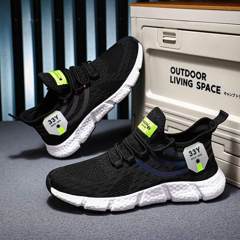 Men's running shoes men's lightweight sports shoes fly woven breathable fashionable men's shoes