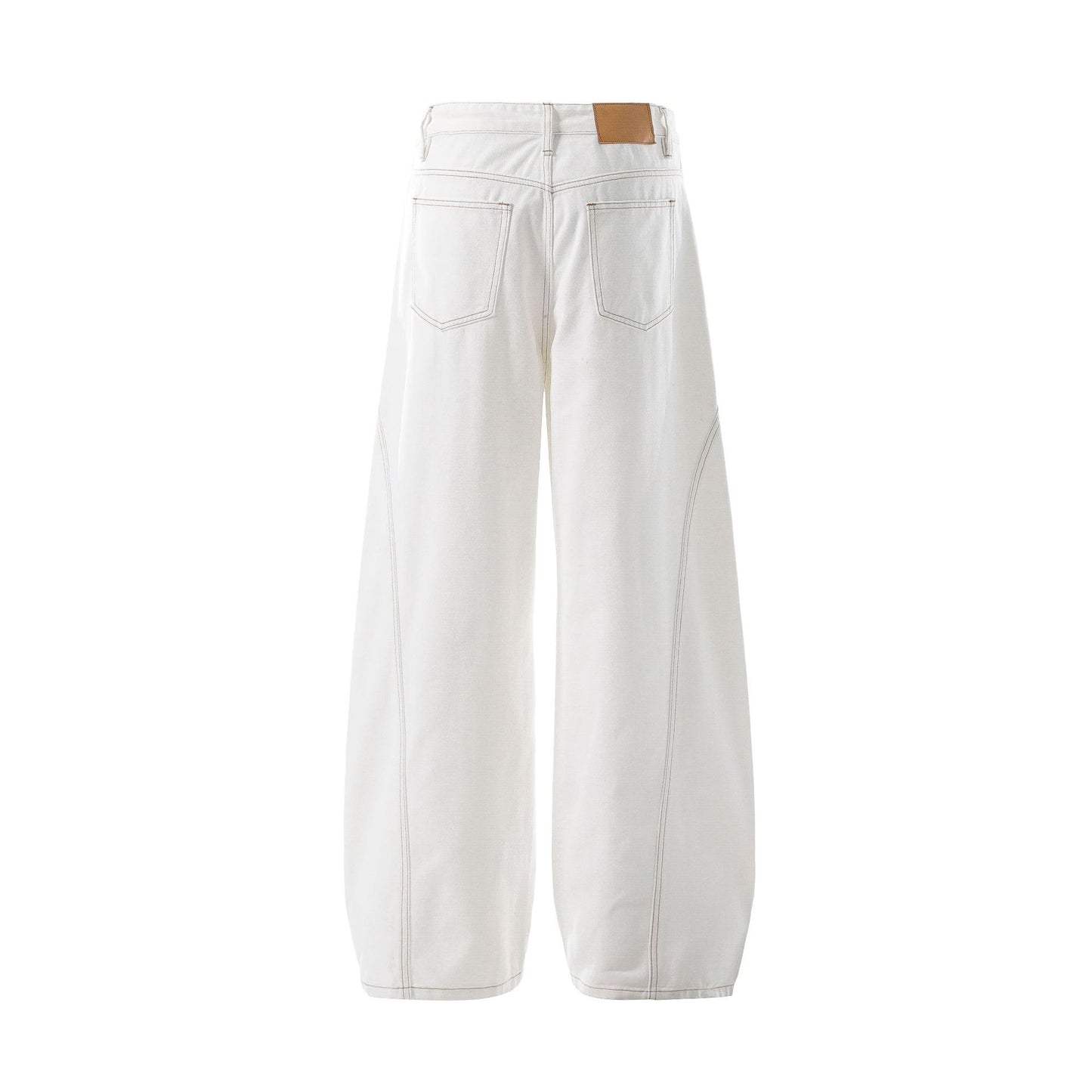 Unisex Irregular Design Loose Tapered Jeans for Men