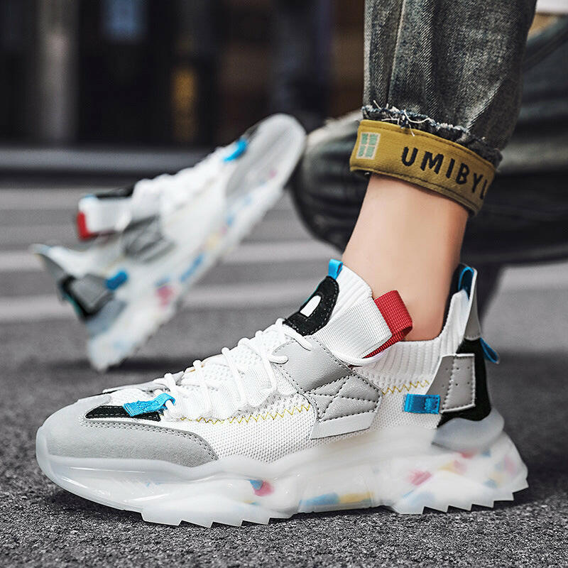 Thick Soled Old Leisure Breathable Shuttle Sneakers.