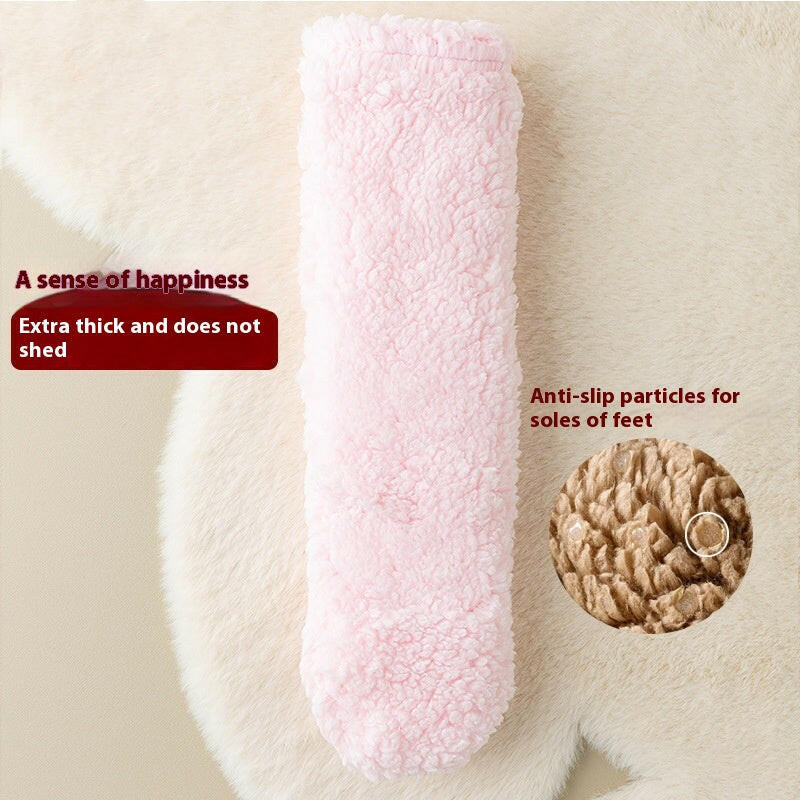 Winter Floor Socks Velvet Thicken Warm Coral Velvet Cute Socks Japanese-style Home Footwear Non-slip Socks New Year Gifts Winter Gadgets.