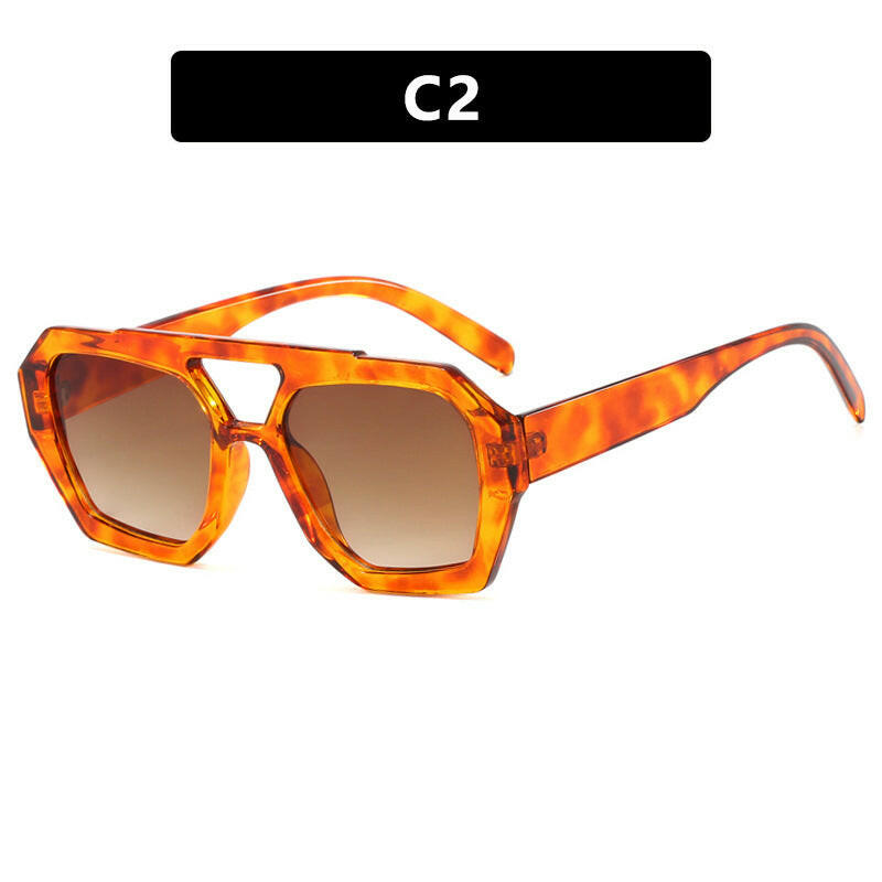 Ins Big Frame Leopard Sunglasses Summer Sunshade Beach Vacation Glasses.