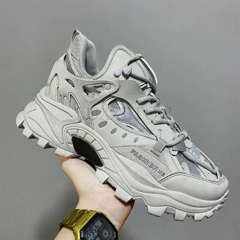Men's sports shoes thick soled running shoes men's