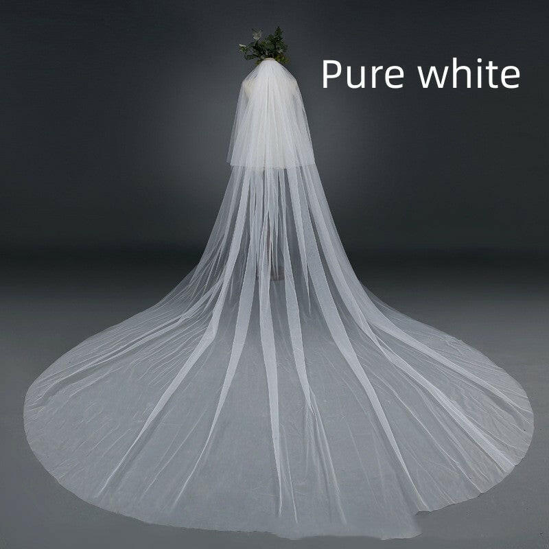 Bridal Wedding Veil Widened Tail.