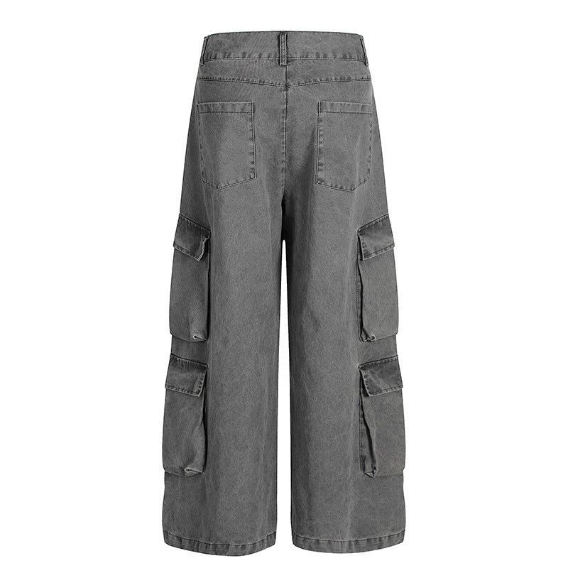 Splash ink workwear jeans for men and women