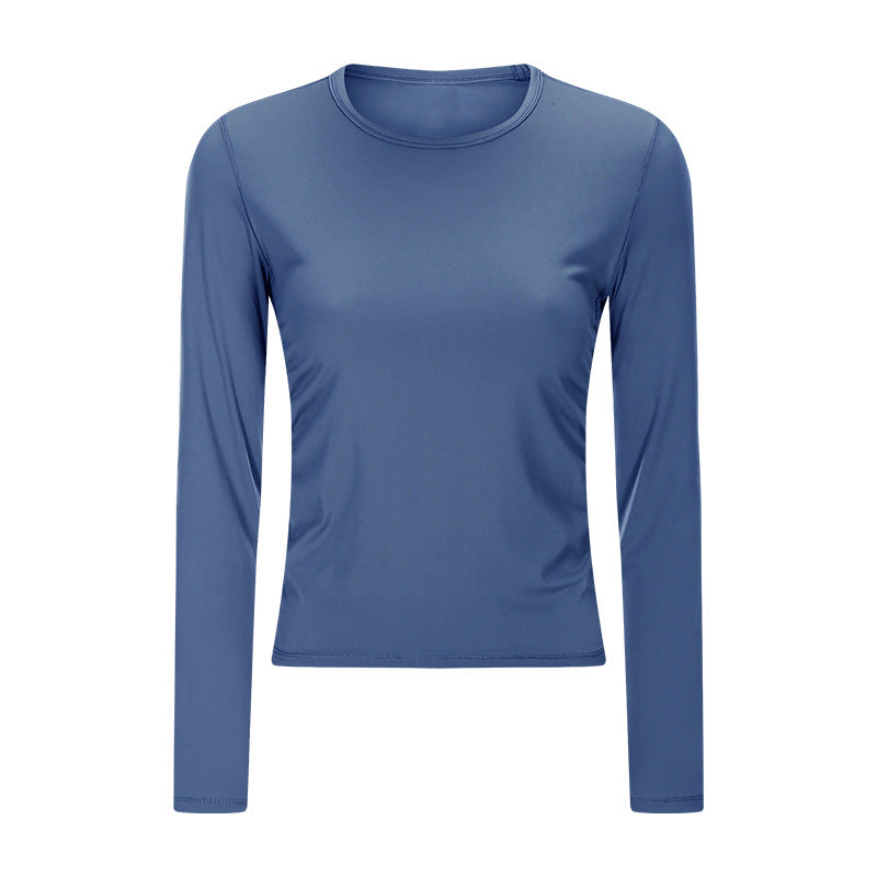 Women's stretch round neck sports t-shirt top.