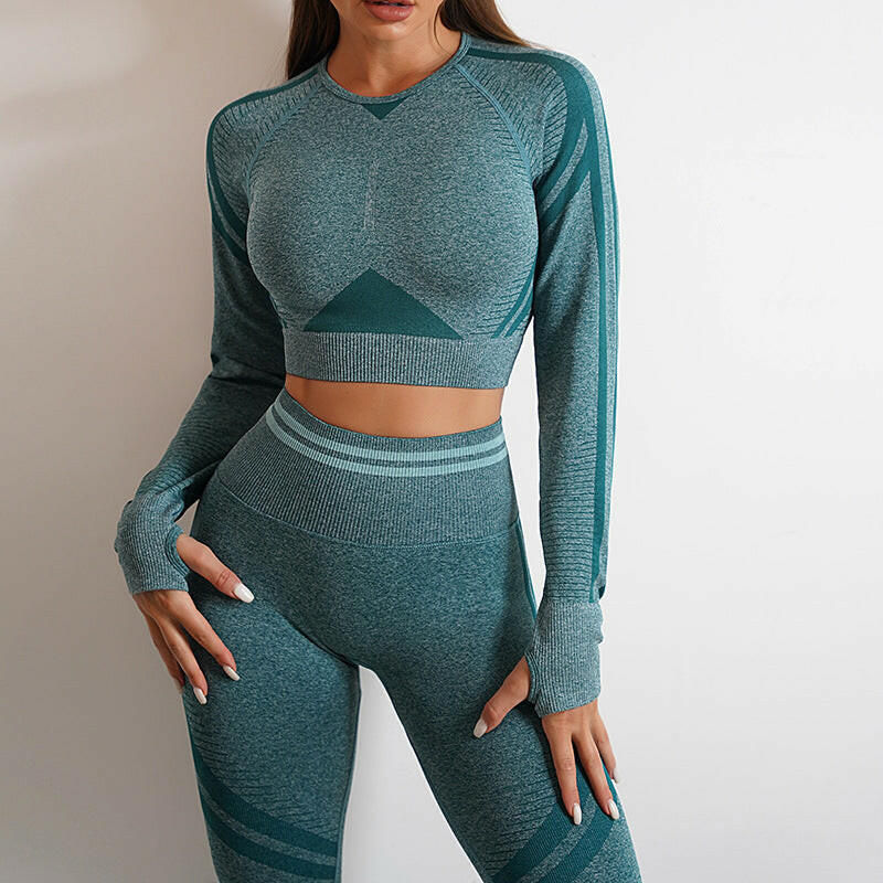 Seamless Yoga Pants Sports Gym Fitness Leggings Or Long Sleeve Tops Outfits Butt Lifting Slim Workout Sportswear Clothing.