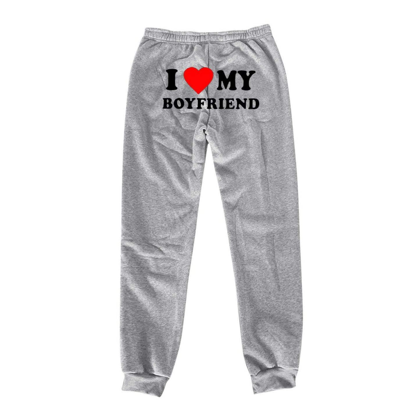 I Love MY BOYFRIEND Printed Trousers Casual Sweatpants Men And Women Sports Pants.
