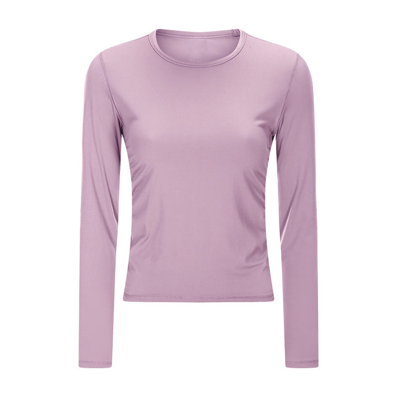Women's stretch round neck sports t-shirt top.
