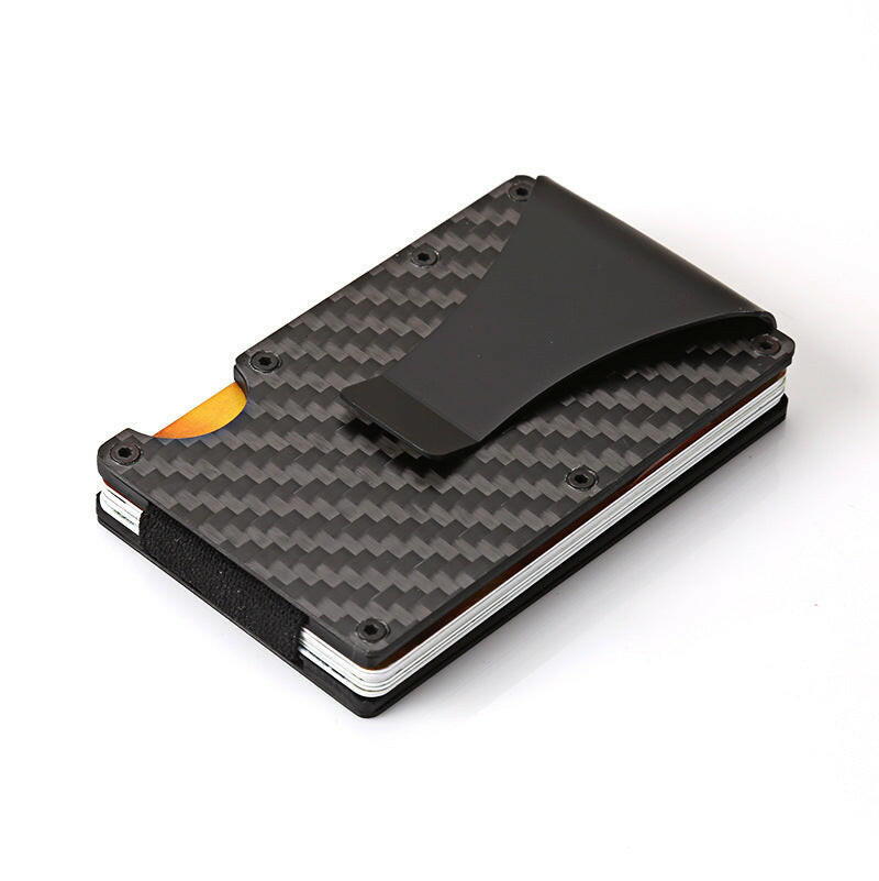 Carbon Fiber Wallet Aluminum Alloy Bank Card Holder.