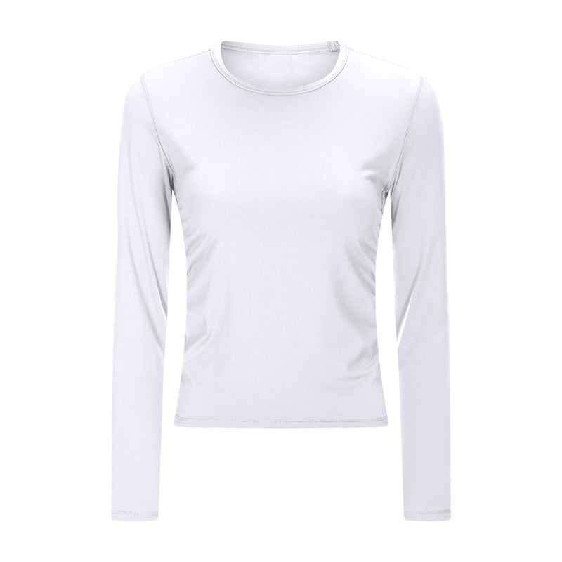 Women's stretch round neck sports t-shirt top.