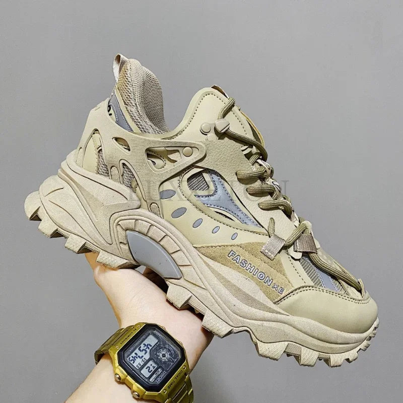 Men's sports shoes thick soled running shoes men's